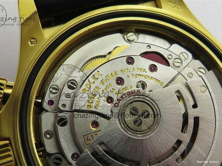 0412 Daytona 116518 Noob 1:1 Best Edition YG Plated 904L SS Case Goid Diamonds Dial on Black Rubber Strap SA4130 V4 (Free Extra Strap) Versatile 2587